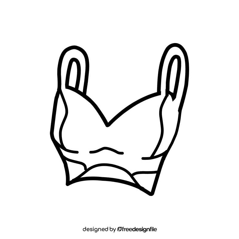 Bra Long Line black and white clipart