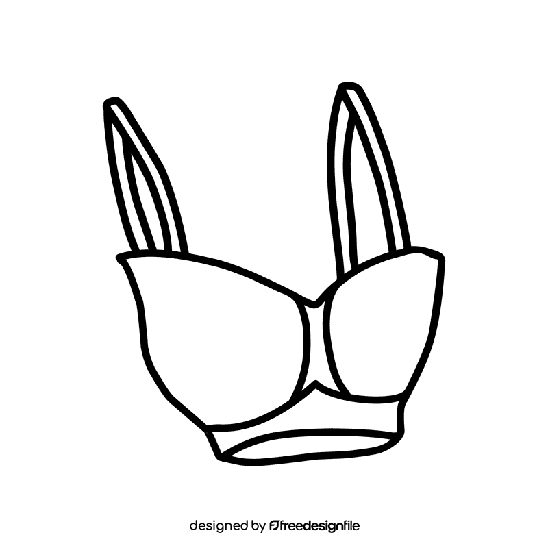 Bra Multiway black and white clipart