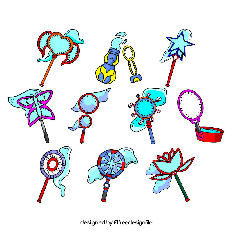 Bubble Wand vector Set vector