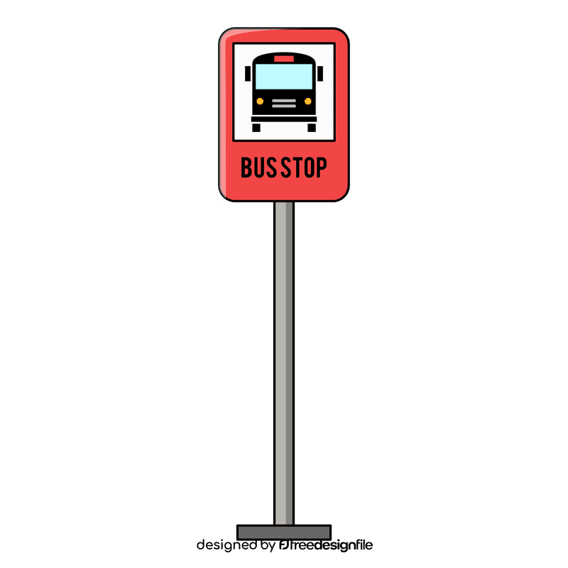 Bus Stop Rectangle Sign clipart