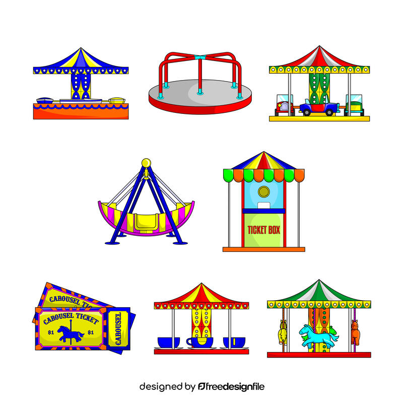 Carousel vector Set vector