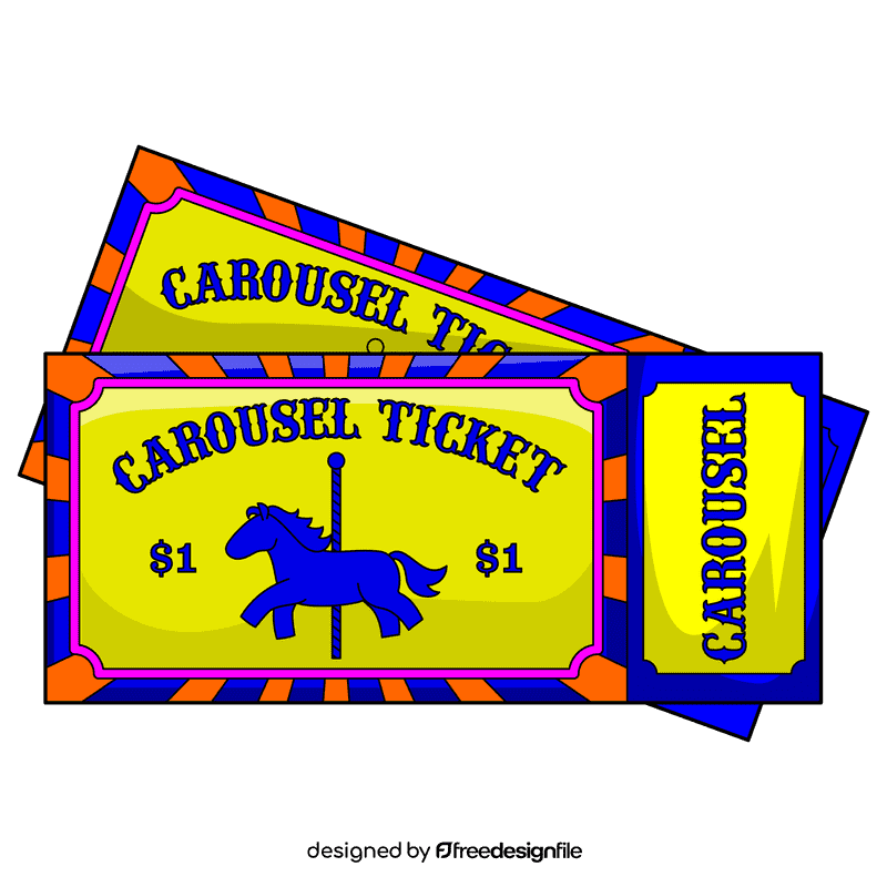 Carousel Ticket clipart