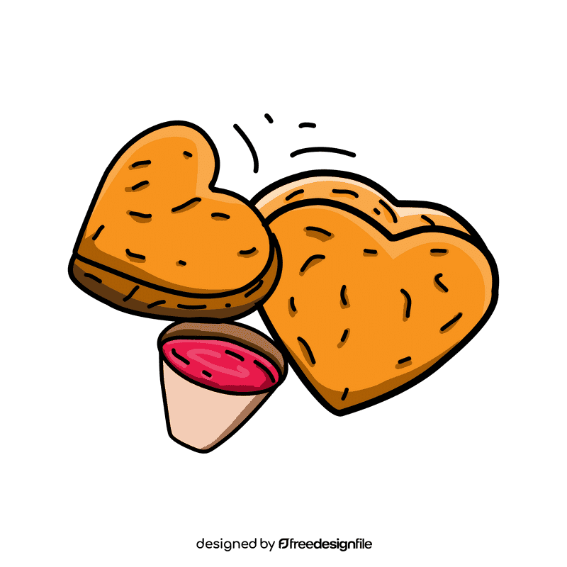 Chicken Nugget Heart clipart