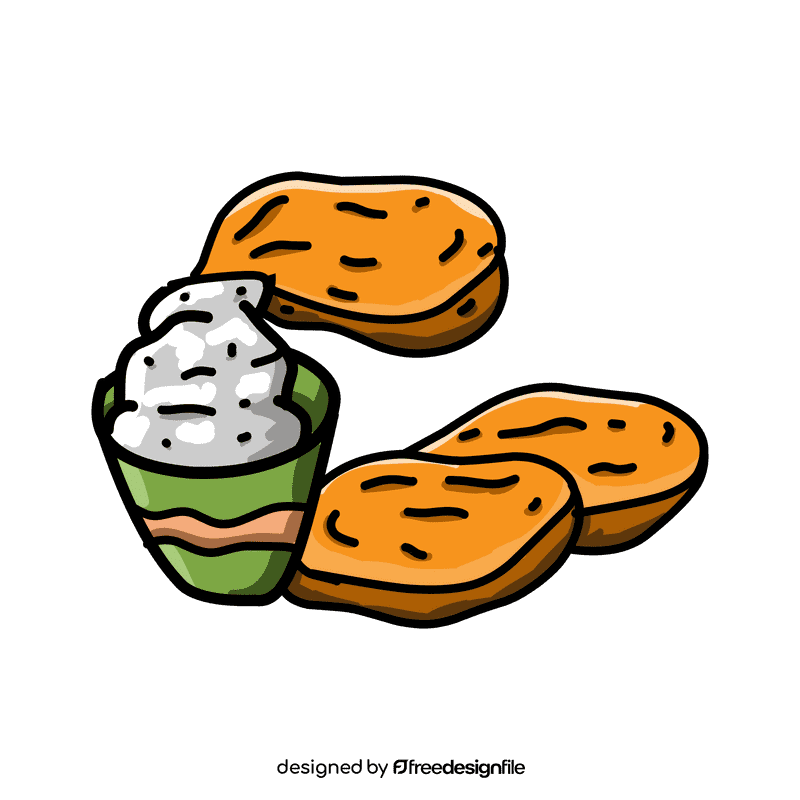 Chicken Nugget Mayonnaise clipart