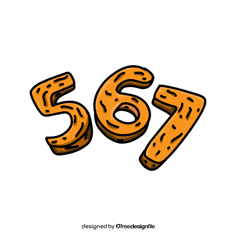 Chicken Nugget Number clipart