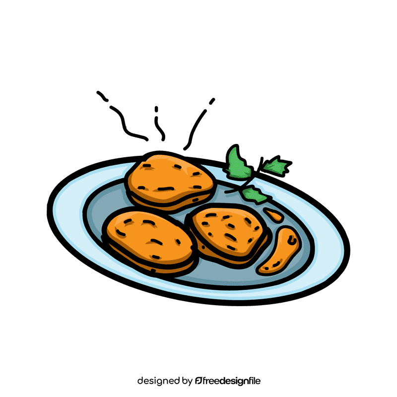 Chicken Nugget Plate clipart