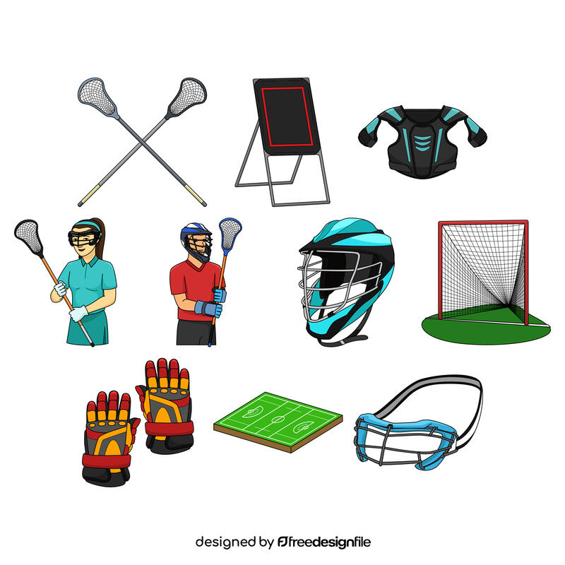 Lacrosse vector Set vector