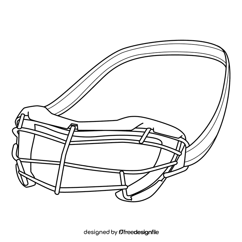 Lacrosse Eye Goggle black and white clipart