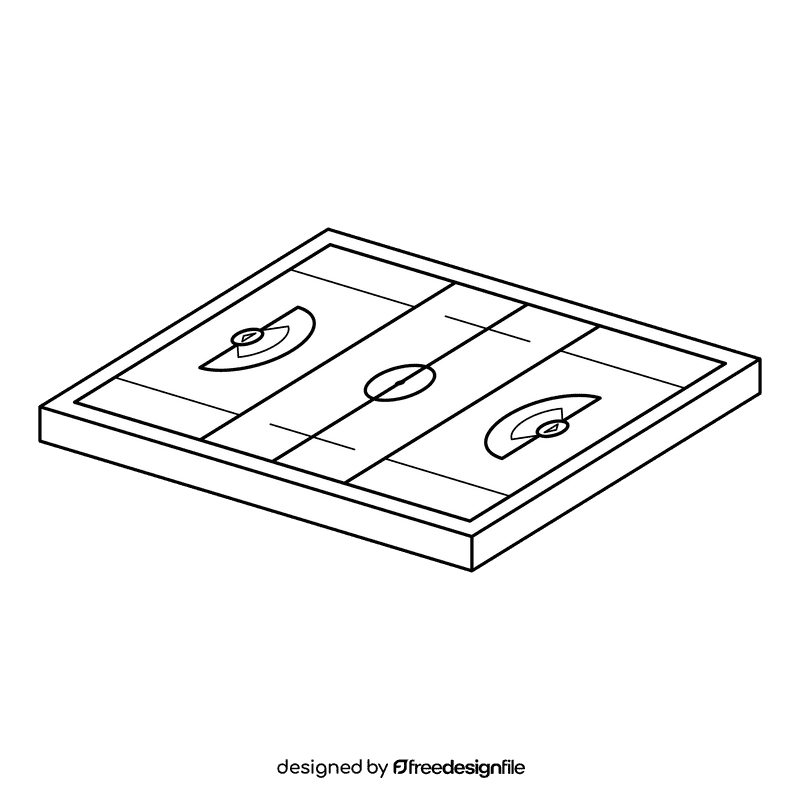 Lacrosse Field black and white clipart