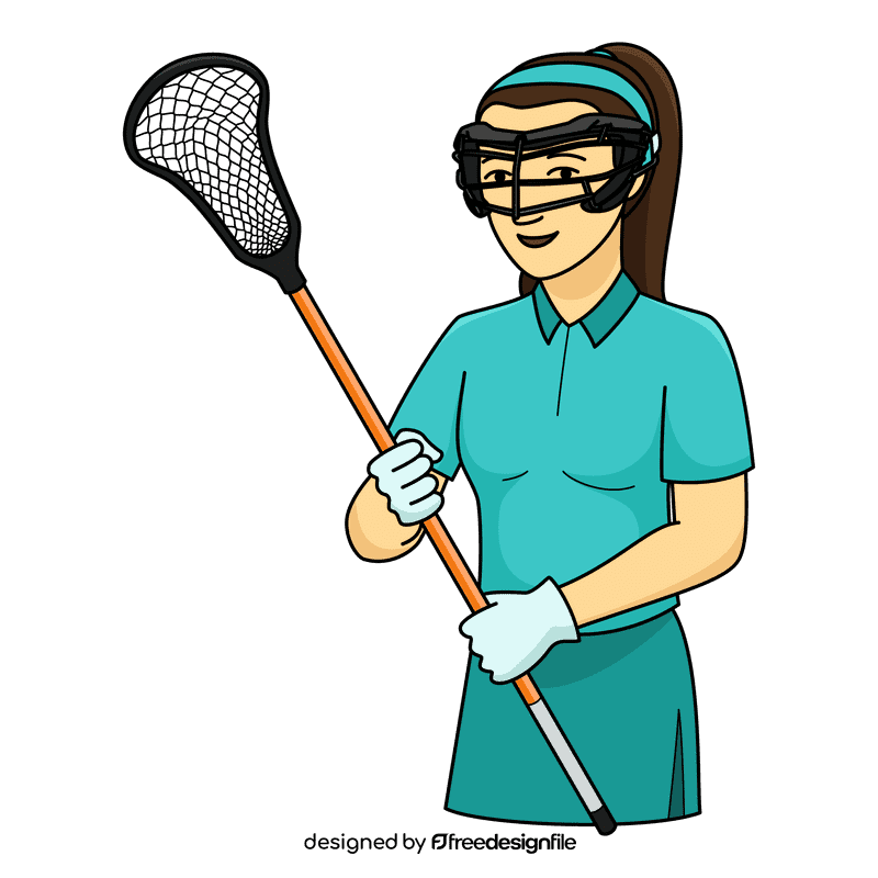 Lacrosse Player Woman clipart