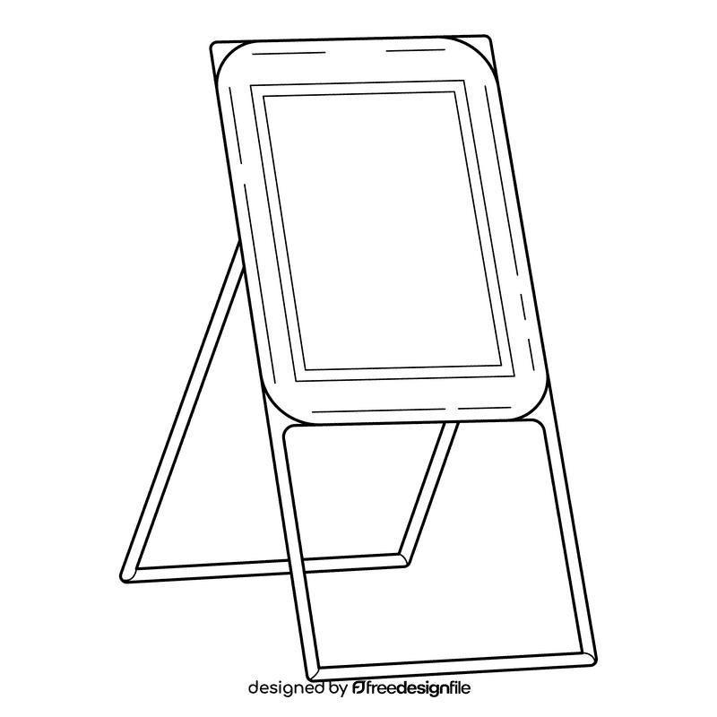 Lacrosse Rebounder black and white clipart