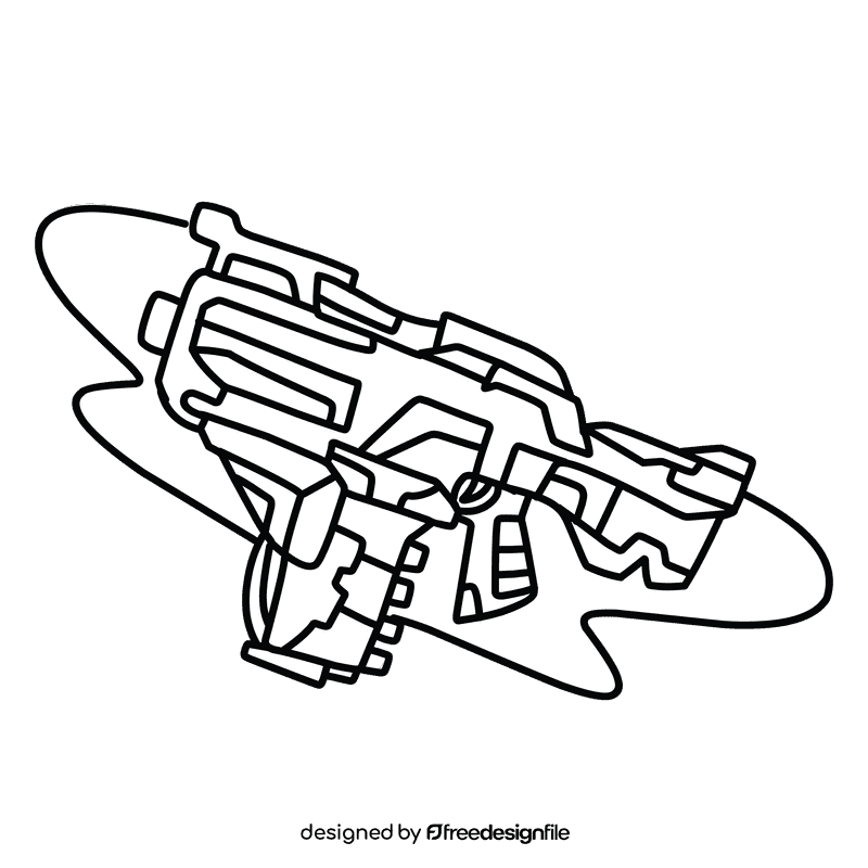 Nerf gun n strike infinus black and white clipart