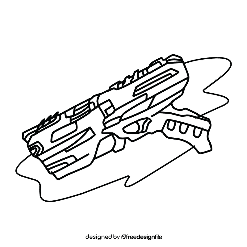 Nerf gun rival kronos black and white clipart