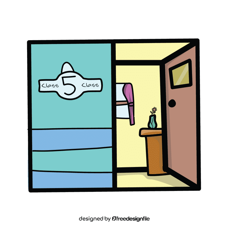 Open door classroom clipart