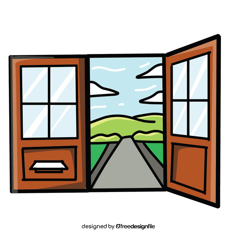 Open door double door clipart