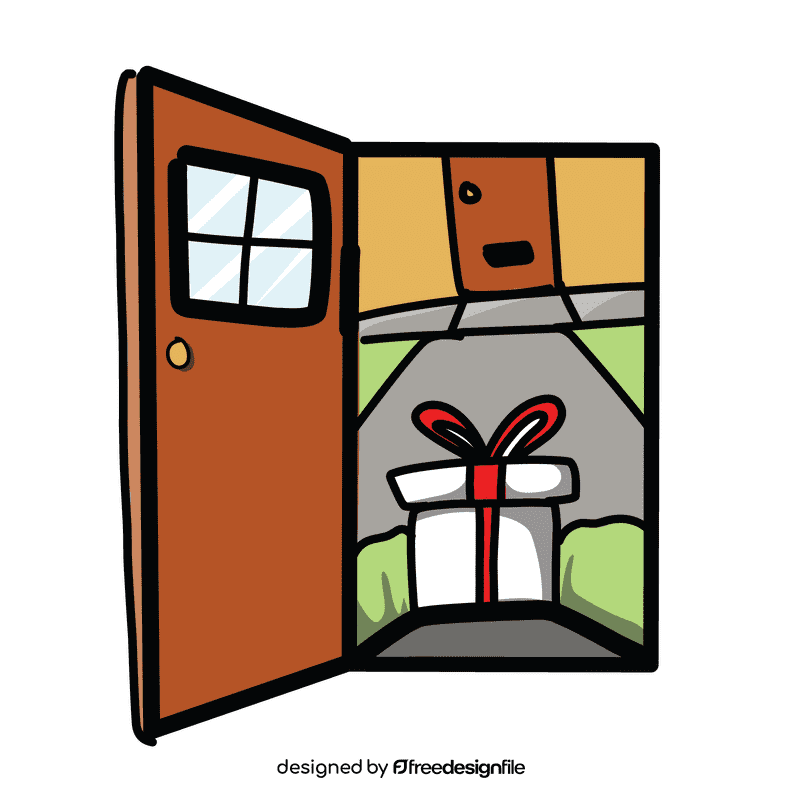 Open door gift clipart