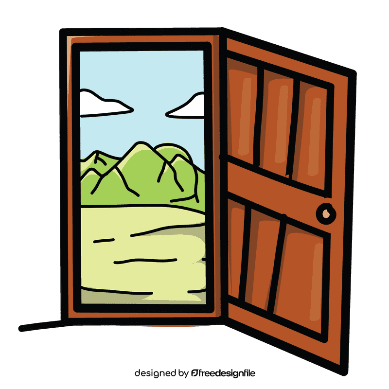 Open door nature clipart