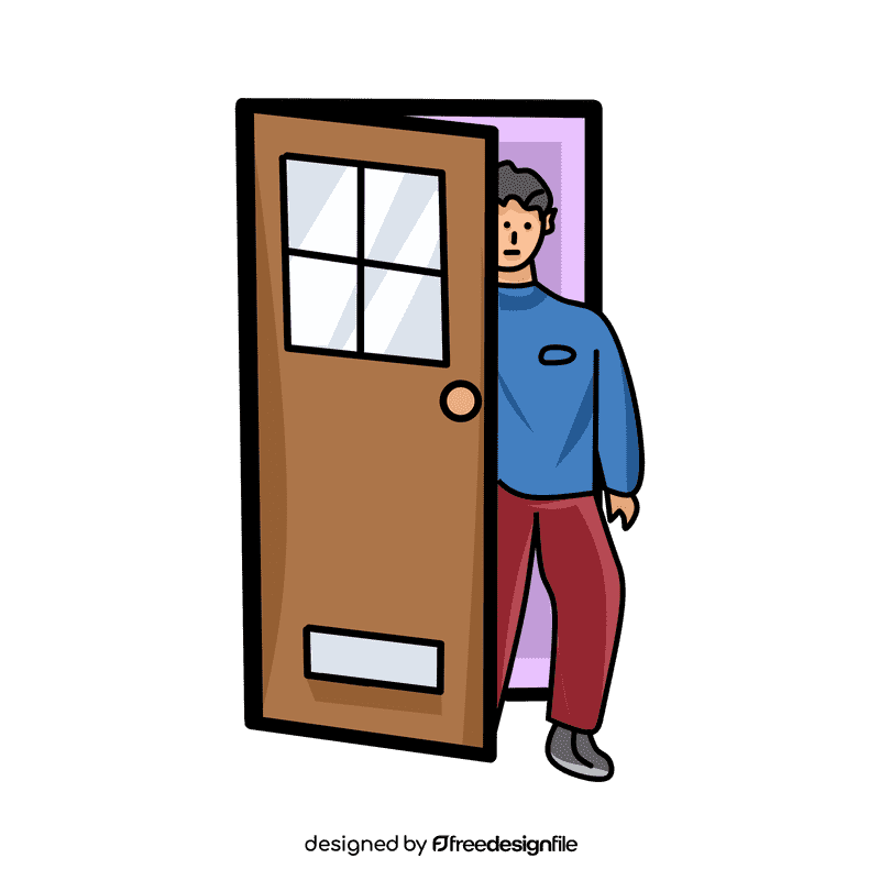 Open door Enter House clipart