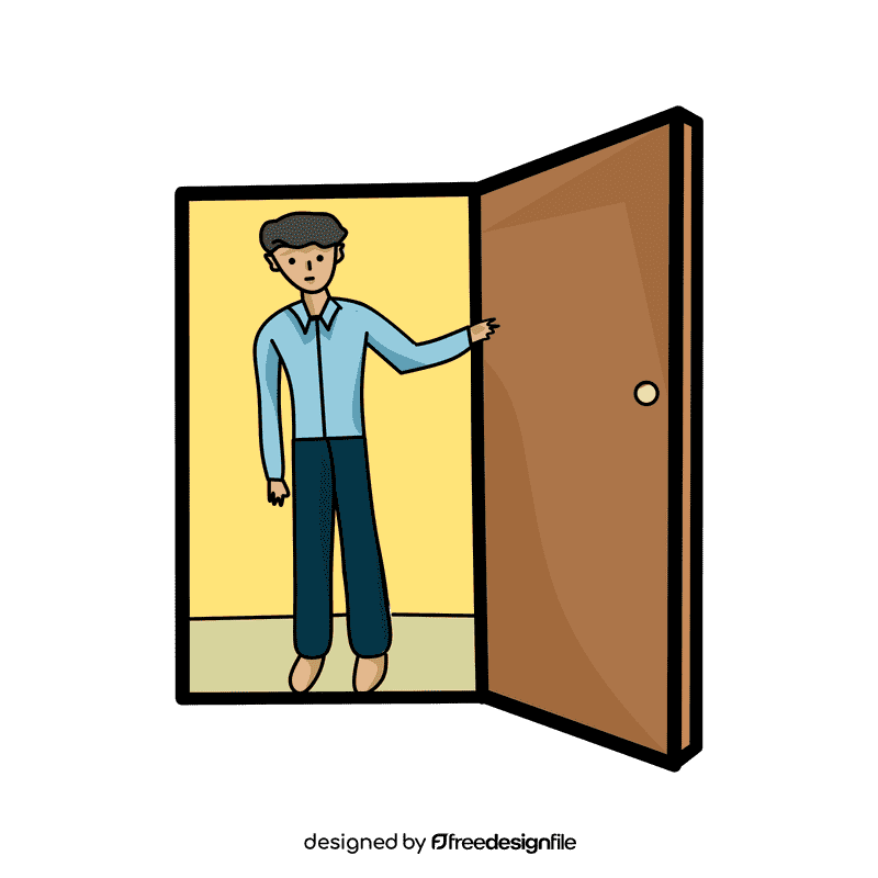 Open door Guest clipart