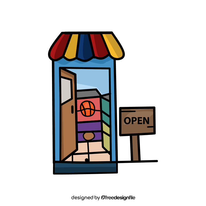 Open door Store clipart