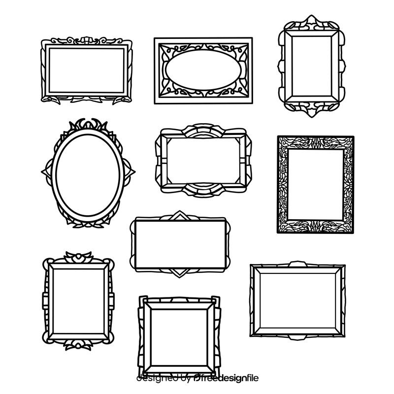 Photo Frame black and white vector
