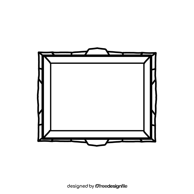 Photo Frame Minimalist black and white clipart