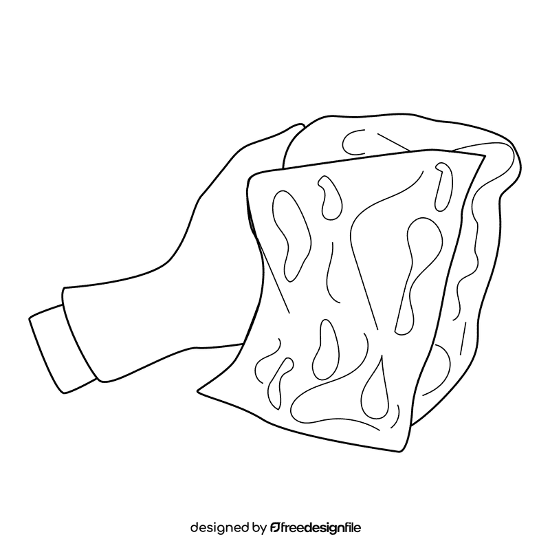 Pressure washer chamois black and white clipart
