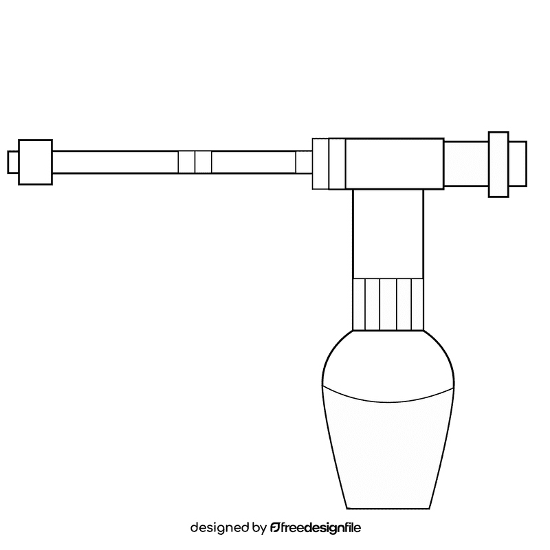 Pressure washer foamer attacment black and white clipart