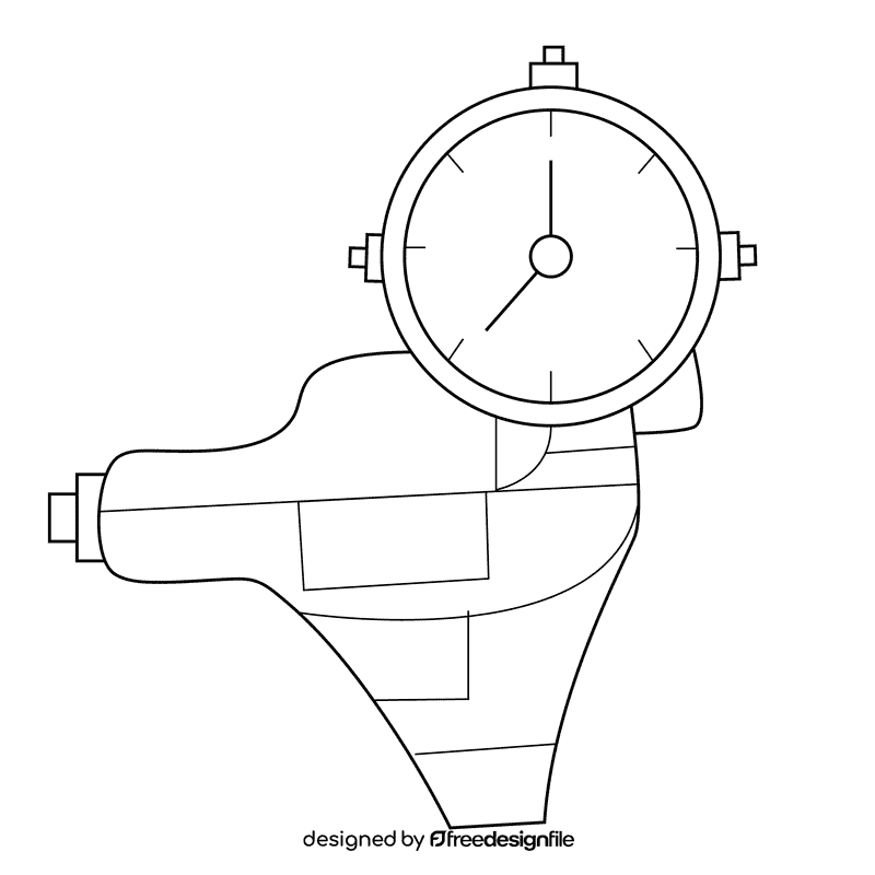 Pressure washer maintanance items black and white clipart