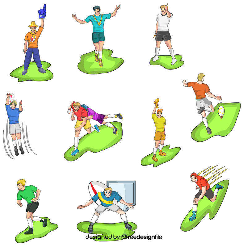 Rugby Set vector