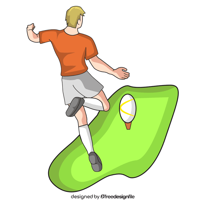 Rugby Kick clipart