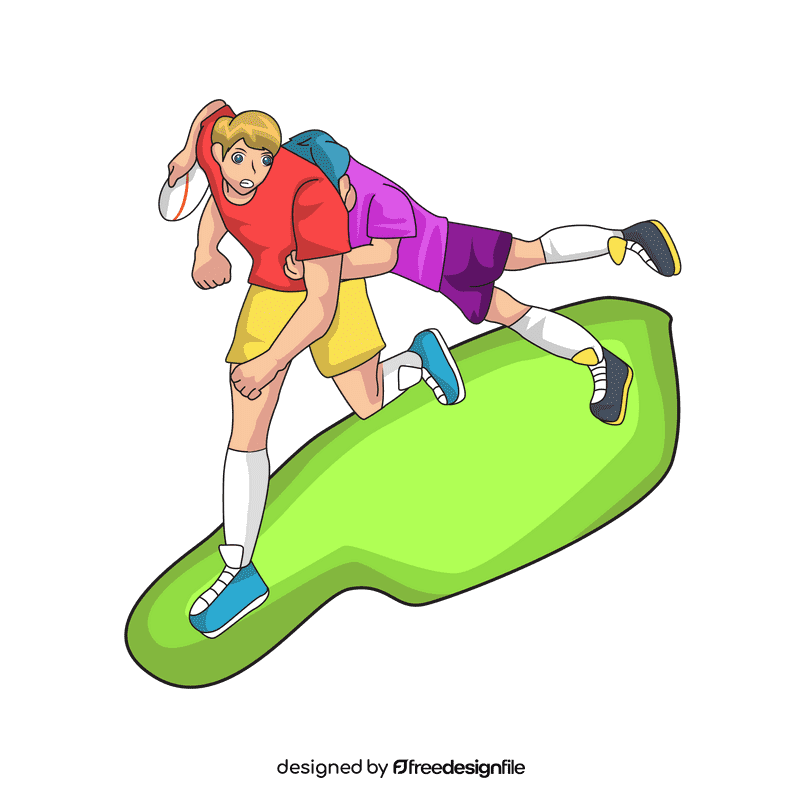 Rugby Tackle clipart