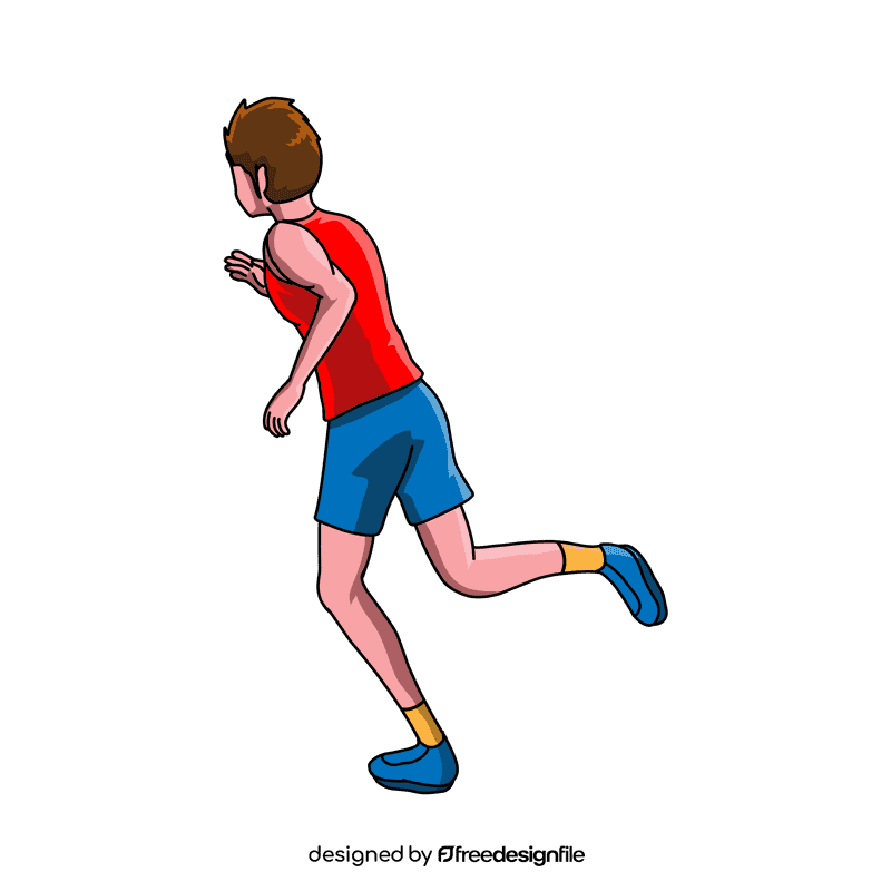 Runner From Back clipart