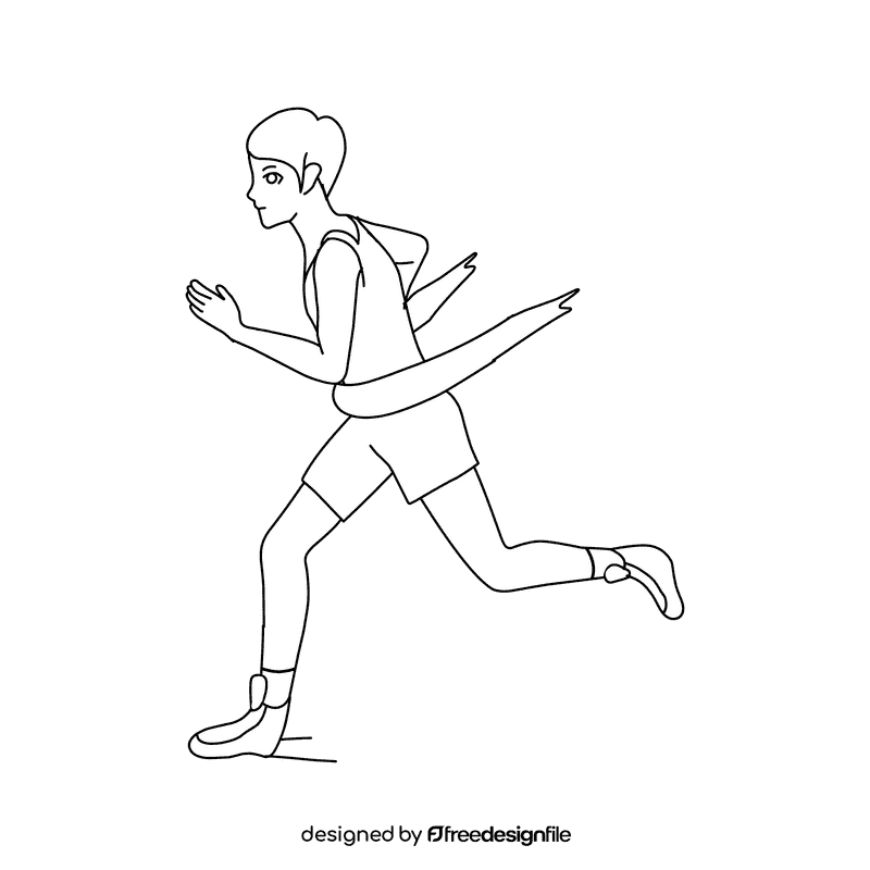 Runner Winner black and white clipart