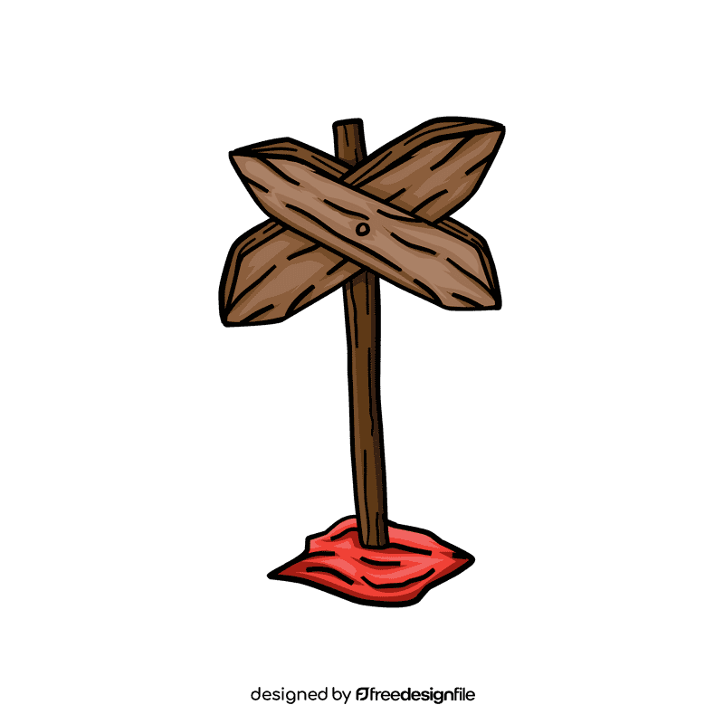 Sign Wood Cross clipart