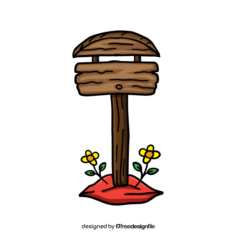 Sign Wood Decoration clipart
