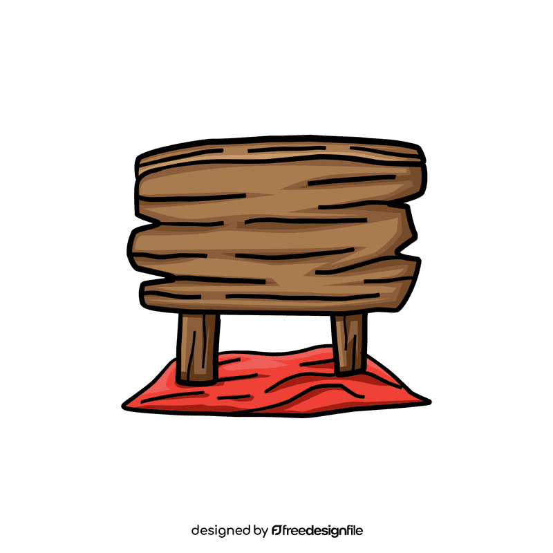 Sign Wood Large clipart