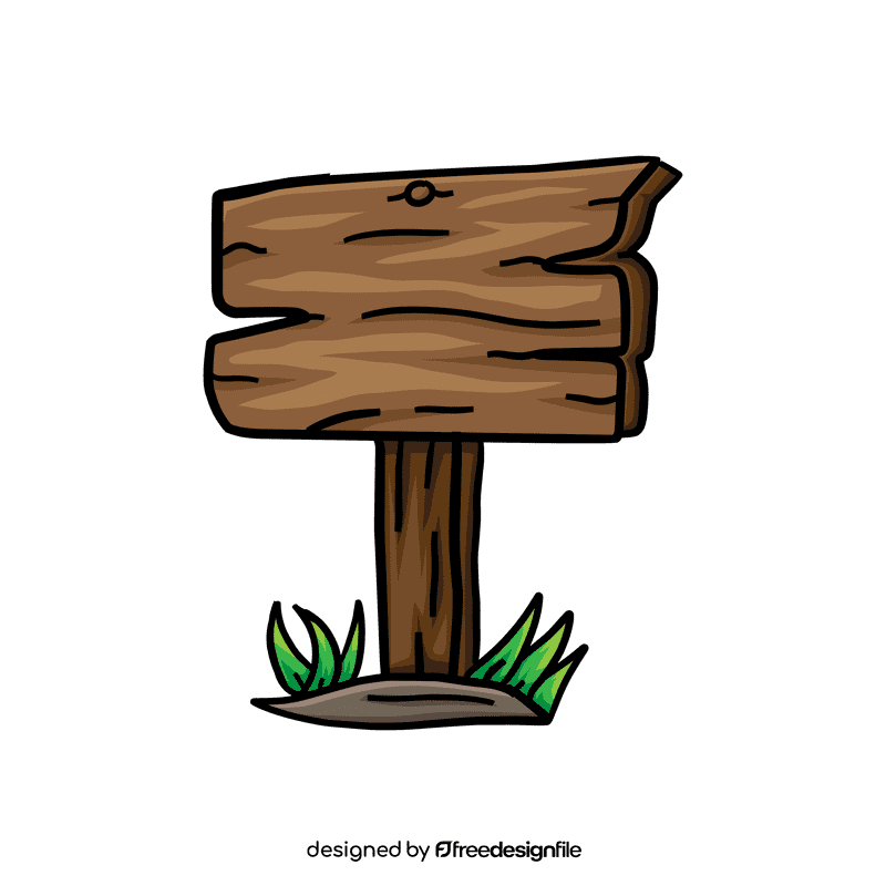Sign Wood Single clipart