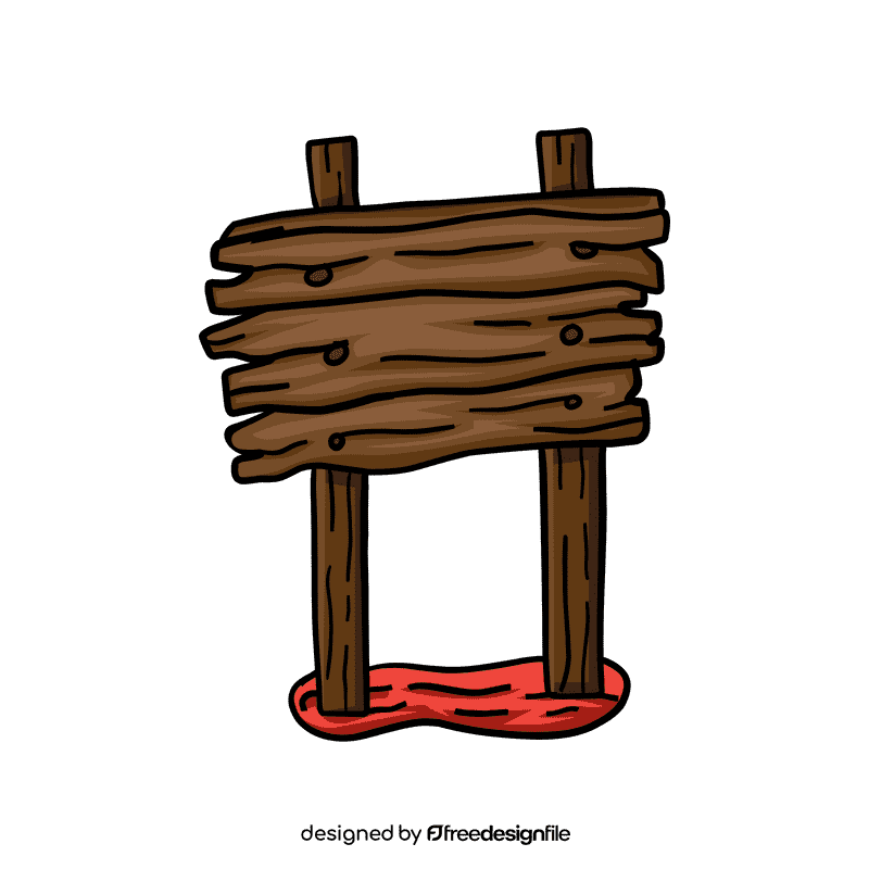 Sign Wood Stacked clipart