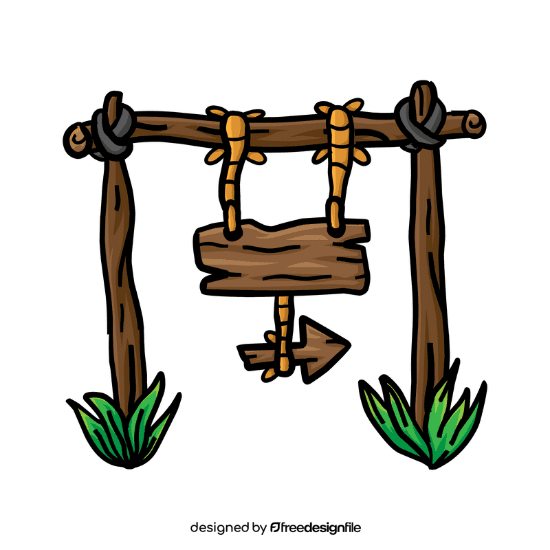 Sign Wood Traditional clipart