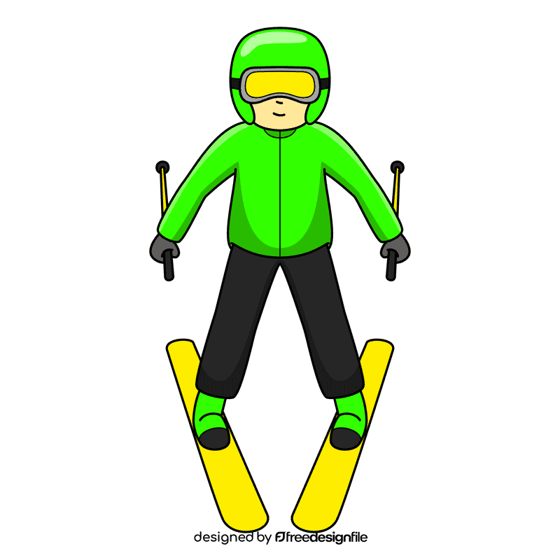 Skiing Braking clipart