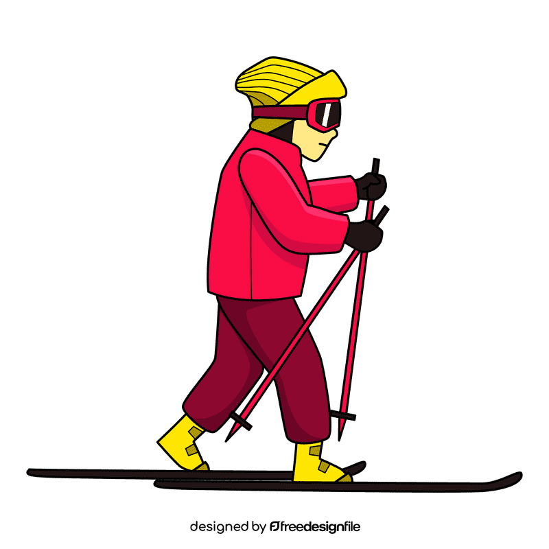 Skiing Cross Country clipart