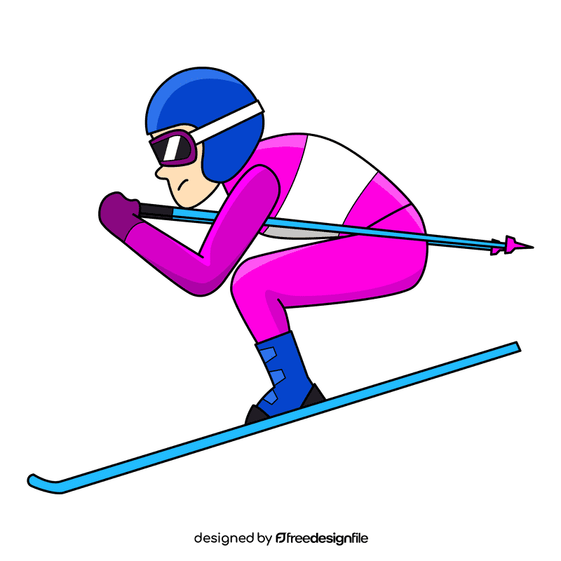 Skiing Downhill clipart