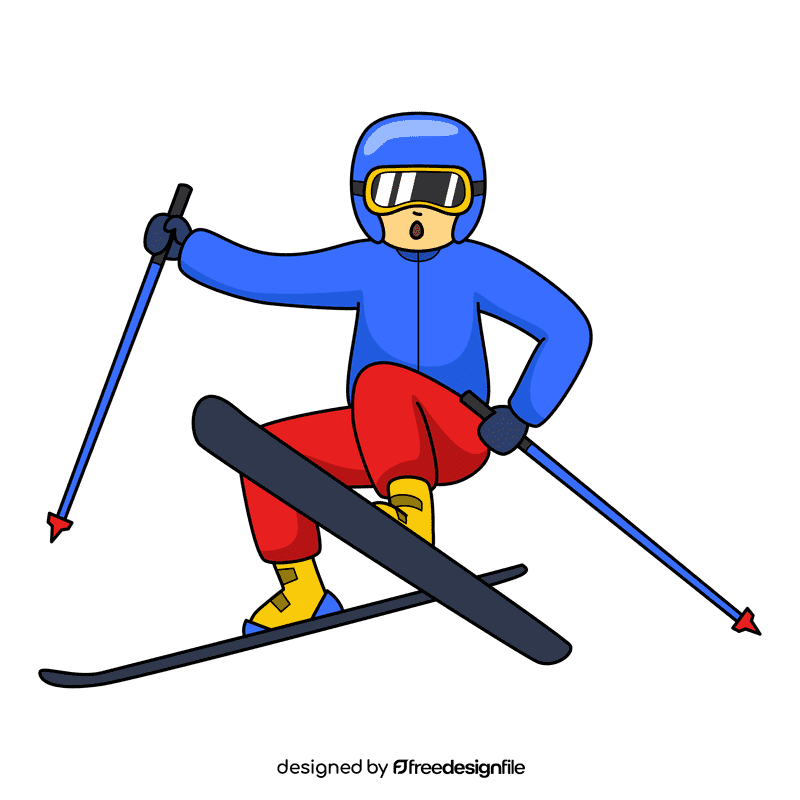 Skiing Fall clipart