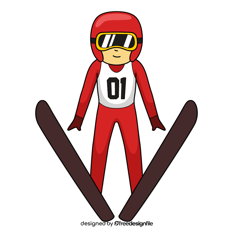 Skiing Jumping clipart