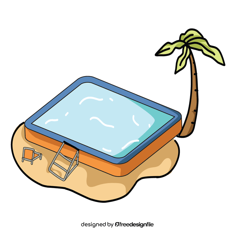 Swimming pool summer clipart