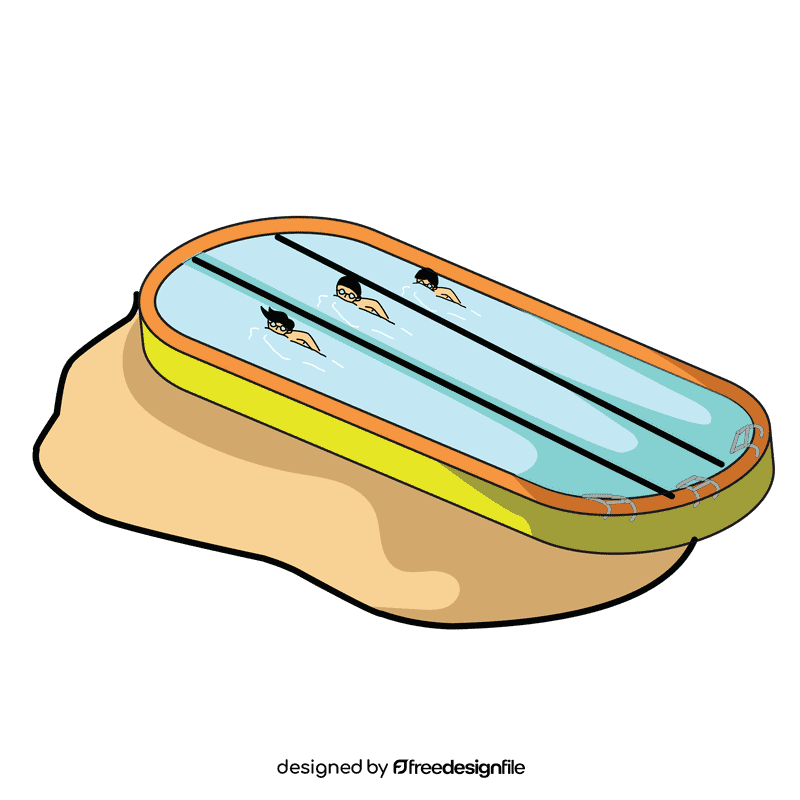 Swimming pool swim race clipart