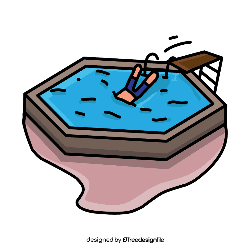 Swimming pool Jump clipart