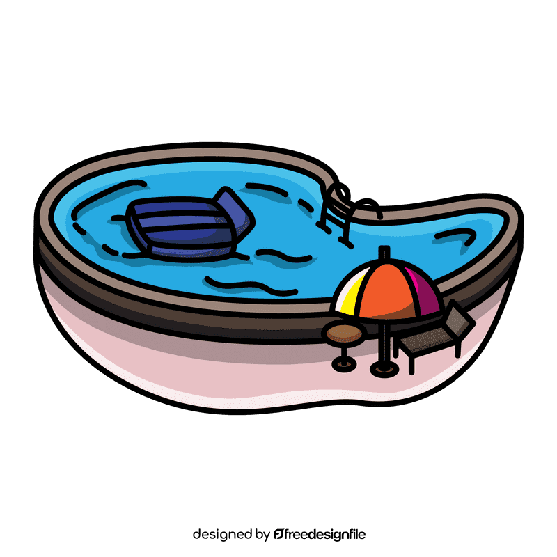 Swimming pool Poolbed clipart