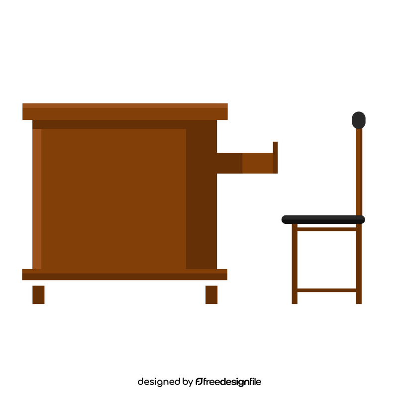 Table and chair clipart